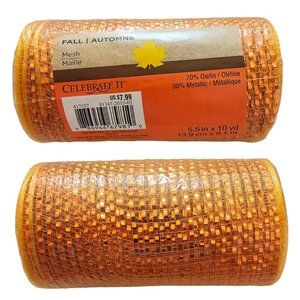 3 for $15 || Celebrate It® Occasions™ Metallic Deco Mesh Ribbon 5.5" x 10 yd